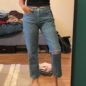 Reformation Julia cigarette Jean - mid rise, blue